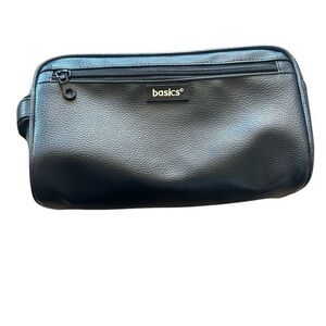 Basics Zippered Toiletry Pouch - Unisex - Black